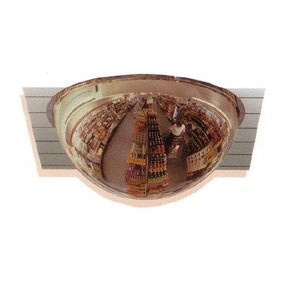 Miroir de surveillance en polycarbonate anti-casse - convexe - 60 cm - fixation au plafond