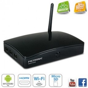 Boîtier multimédia IP Dual Core connecté - Android 4.1 - Wifi - HDMI 1080p - lecteur MicroSD - Metronic