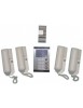 Portier audio collectif - 4 Combines interphone 6 fils + Platine de rue pour interphone 4Bp