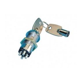 Serrure électrique marche arrêt 4 plots 2 clefs rondes