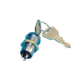 Serrure électrique marche arrêt 3 plots 2 clefs plate CI