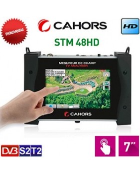 Mesureur de Champ tactile compact Combo HD - Satellite DVB-S/S2 et terrestre DVB-T/T2 - Ecran 7 pouces - Cahors STM 48HD