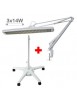 Lampe de bureau 3x14W blanc + Pied à roulette pour lampe