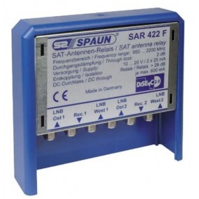 Relais d’antenne satellite - Spaun SAR 422 WSG  - Pour 2 LNBs TWIN sur 2 récepteurs 4 Entrées 2 Sorties