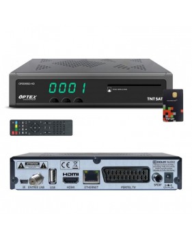 Récepteur Décodeur TNT Gratuite par Satellite - OPTEX ORS9992 HD - Avec Carte d’Accès TNTSAT