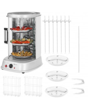 Rôtissoire Verticale Machine À Kebab Électrique Grill Rotatif Royal Catering RCGV-1800 4-en-1, 1 800 Watts 31 Litres