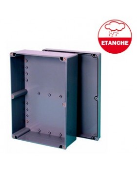 Coffret étanche en ABS pour batterie rechargeable 12V 6AH - Gris foncé