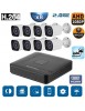 Pack de 8 caméras filaire 1080p étanche IP66 + Enregistreur DVR - HDMI - 5 modes d'enregistrement