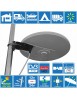 Antenne Omnidirectionnelle UHF FM DAB TV Unispectra Helio-Mobil 33dB 4k 1080p pour Camping Car Camion Voiture Bateau