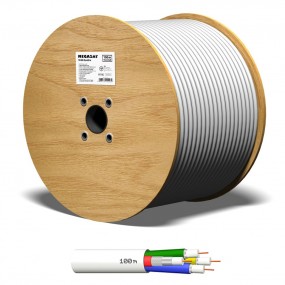 Câble coaxial Quattro D 6.8mm 90dB 100m TV 4k Full HD