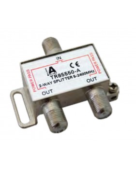 Répartiteur TV satellite UHF/VHF/FM d’intérieur 1 entrée 2 sorties