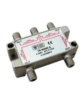 Répartiteur TV satellite UHF/VHF/FM d’intérieur 1 entrée 4 sorties 5-2400 Mhz