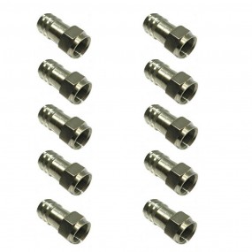 Lot de 10 connecteurs type F en laiton RG6