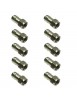 Lot de 10 connecteurs type F en laiton RG6 – male 75Ω Unispectra SC-Fm-6-C.360HEX