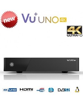 VU+ UNO 4K UHD - TWIN Tuner DVB-S2 FBC-PVR-Dual Core 1.7  - 1 CI + Cordon HDMI offert