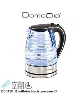 Bouilloire en verre - sans fil - 1,7 L - 2200W - DomoClip DOD128N