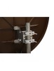 Antenne Parabole Fibre SMC 85 cm Marron WORLDSAT + LNB Twin 0,1 dB Full HD 1080p 4K Ultra HD + 4 Fiches F Or - Visserie en Inox