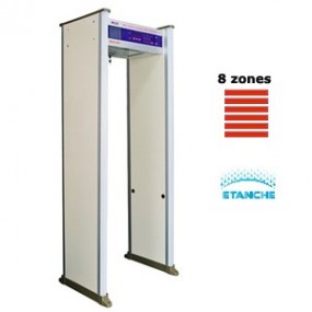 Portique sécurité - détection de métaux - 8 zones - Etanche pour éxtérieur