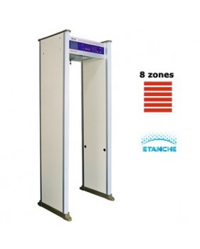 Portique sécurité - détection de métaux - 8 zones - Etanche pour éxtérieur