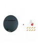 Antenne Parabole Fibre SMC 85 cm Anthracite WORLDSAT + LNB Quad