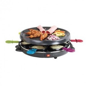 Appareil à raclette électrique 29 cm pour 6 personnes - Plateau gril antiadhésif amovible