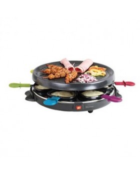 Appareil à raclette électrique 29 cm pour 6 personnes - Plateau gril antiadhésif amovible