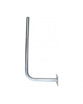 Support mural Bras Coudé Acier galvanisé Hauteur 60cm Déport 25cm Fixation 4x10mm pour antennes