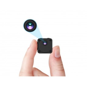 Mini caméra de surveillance infrarouge intelligente sans fil vision 170° 4K HD 1080P WIFI et DV, jour/nuit  + Micro SD 128GO