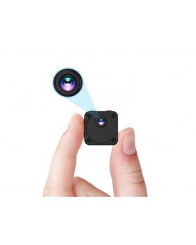 Mini caméra de surveillance infrarouge intelligente sans fil vision 170° 4K HD 1080P WIFI et DV, jour/nuit  + Micro SD 128GO
