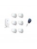 Pack 6 Capteurs de mouvement + Récepteur + Télécommande - Alarme de sécurité, carillon de sonnette sans fil intelligente, 4 LED