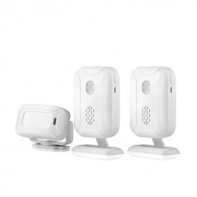 Pack 2 sonnettes sans fil Darho + capteur infrarouge, alarme ouverture de porte idéale pour magasin, bureau ou maison