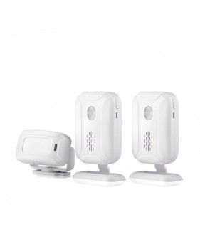 Pack 2 sonnettes sans fil Darho + capteur infrarouge, alarme ouverture de porte idéale pour magasin, bureau ou maison