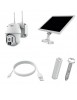 Camera 4G extérieur motorisée FULL HD solaire  vision 92° IR  nano SIM 300Mo  support angle droit - Micro & Haut Parleur Intégré