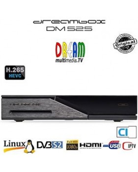 Dreambox DM 525 HD PVR - 1 x DVB-S2 tuner- Linux E2 - 512 Mo-1 Lecteur de carte-Slot CI - Wi-Fi en option + Cordon HDMI offert