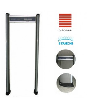 Portique sécurité - détection de métaux - 6 zones - Etanche pour éxtérieur