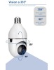 Ampoule caméra wifi intelligente de surveillance vision HD 355