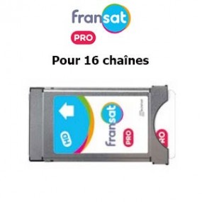 Pack FRANSAT PRO pour 16 chaînes - Module + Carte d’accès incluse via Atlantic Bird 3 (5° Ouest)