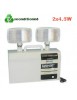 Eclairage électrique de secours rechargeable - reconditionne - 220vca - 2x4.5w