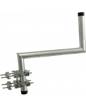 Support mural SAT acier Distance au mur: 50 cm Adapté pour taille de parabole: jusqu'à 100 cm en Z, pinces dentée