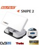 Antenne satellite automatique plate pour Camping - LNB Twin - SELFSAT SNIPE 2