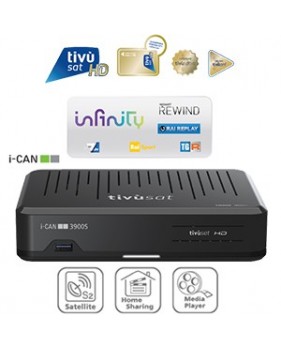 Pack Italien TivùSat à vie + Récepteur i-CAN 3900S HD
