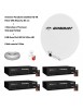 Kit Antenne Parabole Sat HD 4K Fibre SMC Blanche 85cm WORLDSAT