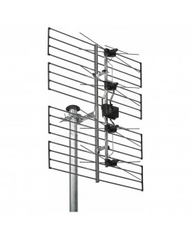 Antenne terrestre râteau aluminium TNT UHF DVB-T WISI 72516 EE 06 A 700 MHz, Surfaces canaux argent