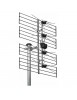 Antenne terrestre râteau aluminium TNT UHF DVB-T WISI 72516 EE 06 A 700 MHz, Surfaces canaux argent