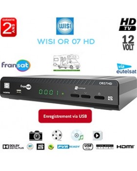 WISI OR 07 Terminal numérique HD - 12Volts - PVR via USB - HDMI - Ethernet - Déport IR en option + Cordon HDMI offert