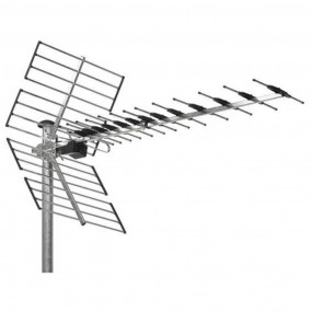 Antenne terrestre râteau aluminium TNT UHF DVB-T WISI EB 677 LTE 700 MHz Gain de 15.5dB
