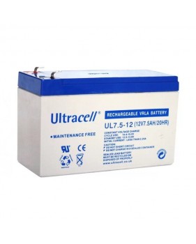 Batterie plomb étanche - Ultracell UL7.5-12 - 12v 7.5ah