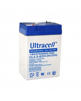 Batterie Plomb Acide - Ultracell UL4.5-6 - 6 V 4,5 Ah