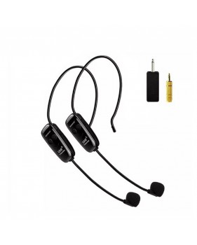 Set 2 microphone sans fil UHF 50 mètres, batterie 6 heures, prise 3.5 et 6.35 pour conférence, artistes, enregistrement audio