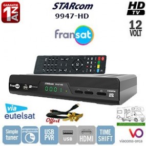STARcom 9947 Terminal numérique HD - 12Volts - Ethernet - 1 lecteur de carte - Déport IR en option + Cordon HDMI offert